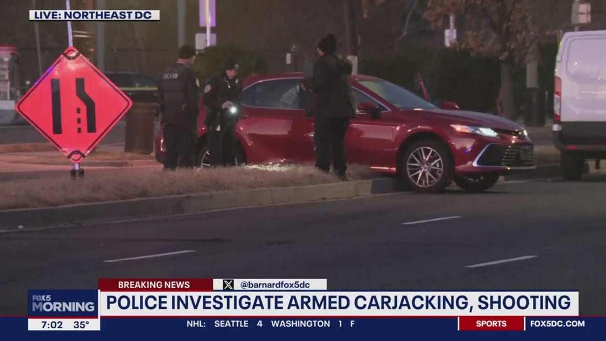 Teen grazed in head by bullet after involved in armed carjacking in DC: police